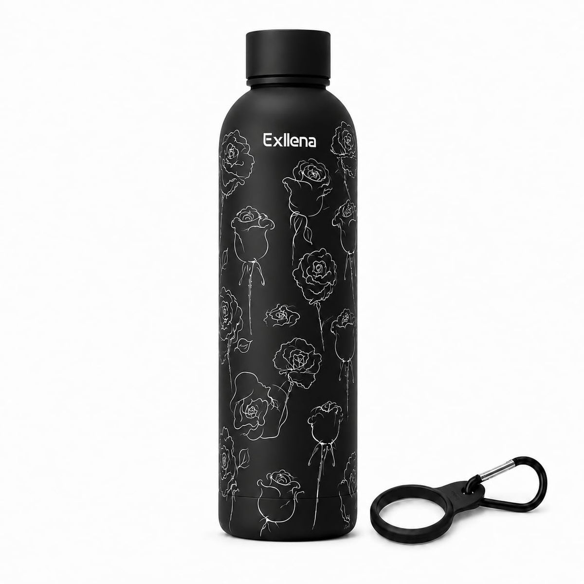 Exllena Small Water Bottle 12oz with Clip, Double Wall Stainless Steel Vacuum Small Insulated Water Bottle Keeps Drinks Cold 24 Hrs/Hot 12 Hrs for Kids Handbag School BPA Free (Mint)