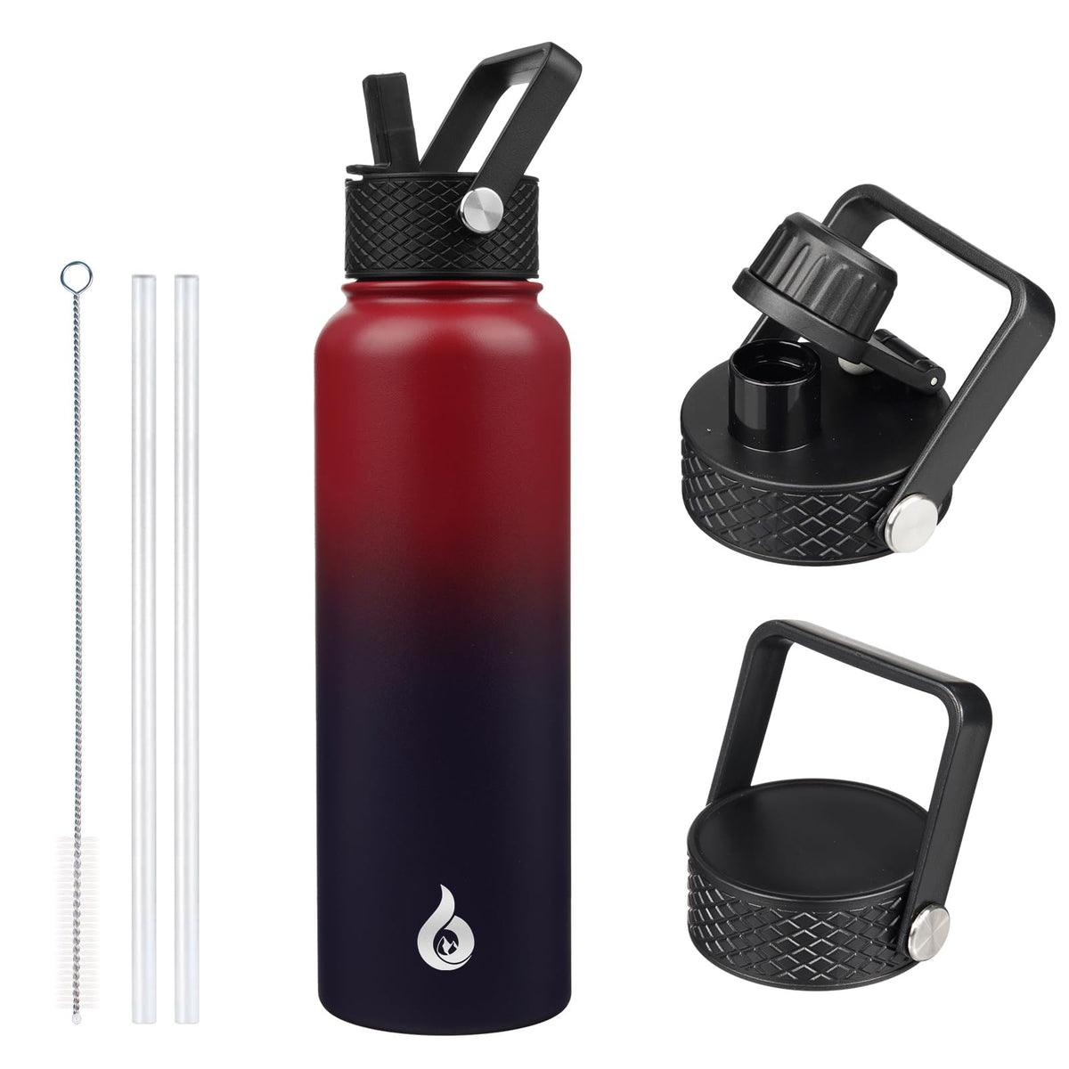 BJPKPK 64oz Insulated Water Bottle, Half Gallon Water Jug with Straw Lid