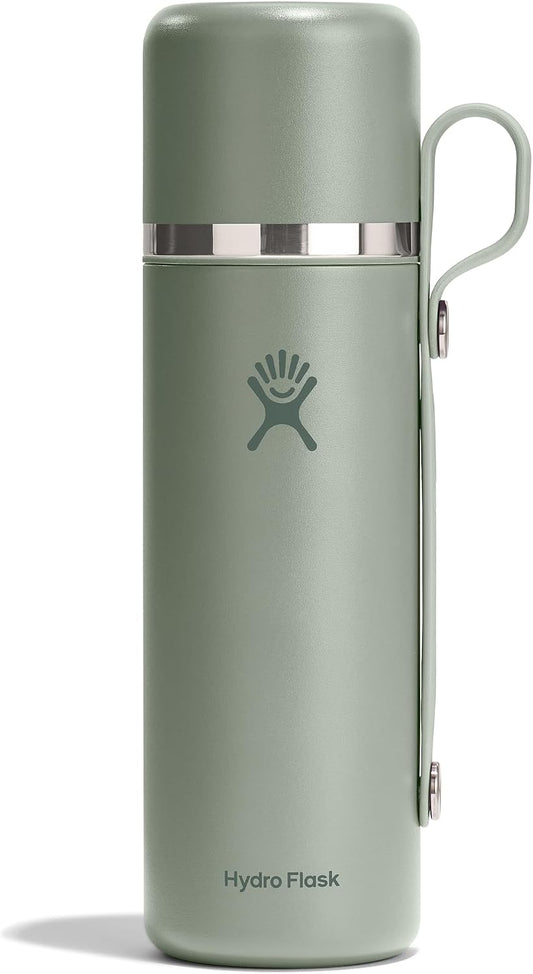 Hydro Flask Hot Flask & Cup – Insulated Stainless Steel, Hot Drink Travel Container for Coffee & Tea 28 Oz Agave Green