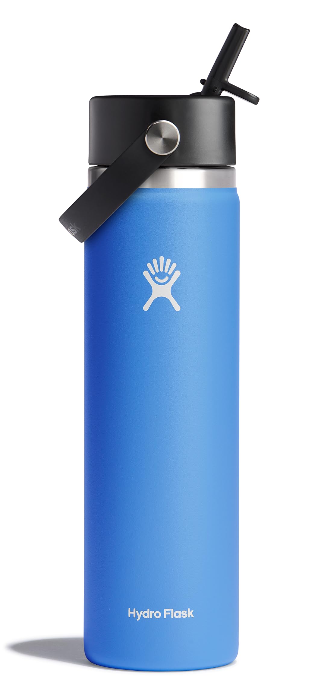 Hydro Flask Water Bottle - Insulated Stainless Steel - Wide Mouth Flex Straw Lid, Non Spill, Leakproof and Refillable in 32 Oz Botanical Bliss Agave