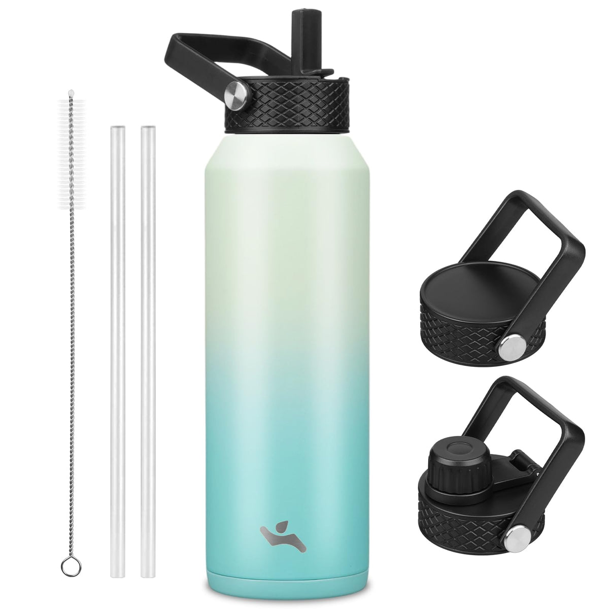 Konokyo 22 oz Insulated Stainless Steel Water Bottle with Straw Lid