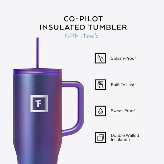 IRON °FLASK 40 oz Co-Pilot Insulated Travel Mug