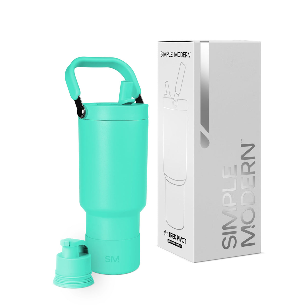 Simple Modern Tumbler with Handle, Water Jug | 40oz | Gray