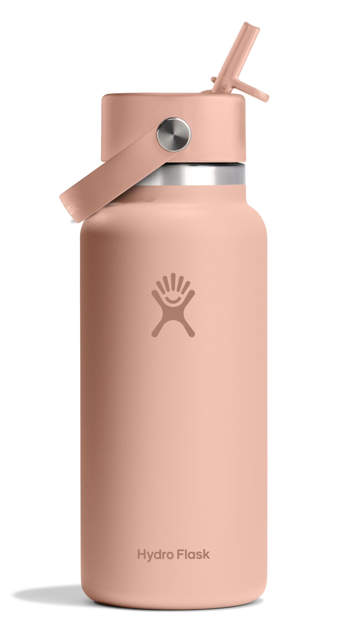 Hydro Flask Water Bottle - Insulated Stainless Steel - Wide Straw Lid, Non Spill, Leakproof in 24 Oz Ivory