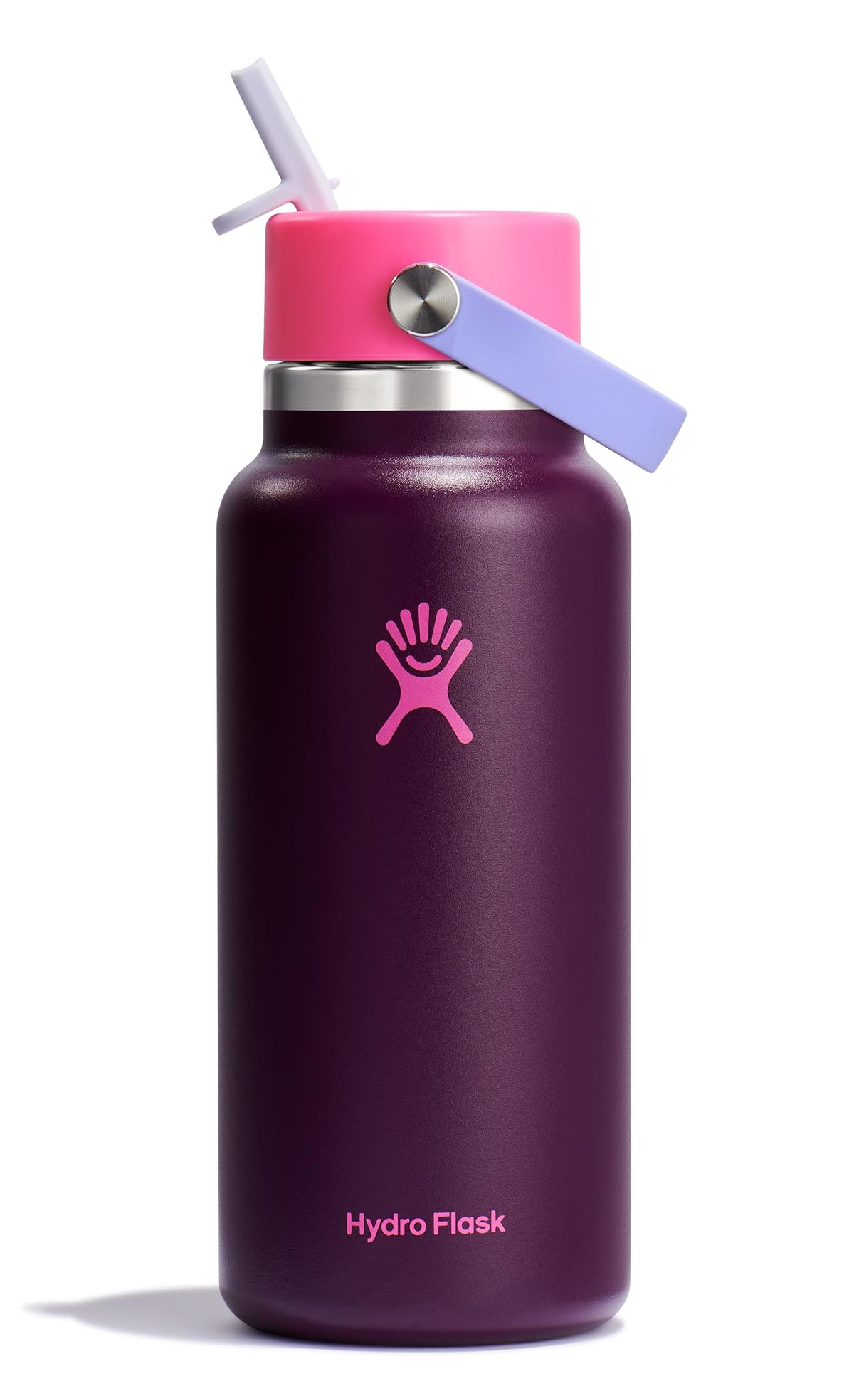 Hydro Flask Water Bottle - Insulated Stainless Steel - Wide Straw Lid, Non Spill, Leakproof in 24 Oz Ivory