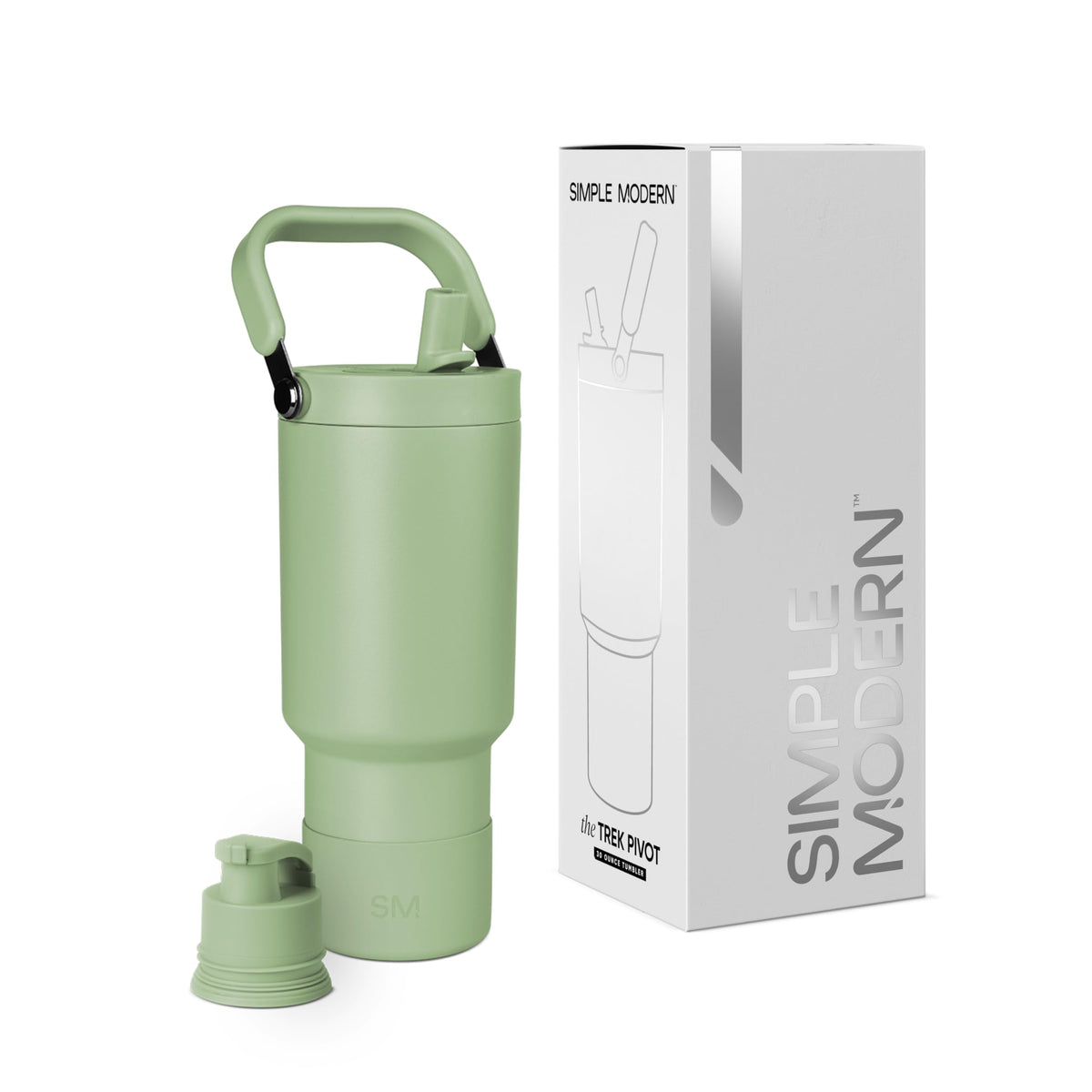Simple Modern Tumbler with Handle, Water Jug | 40oz | Gray