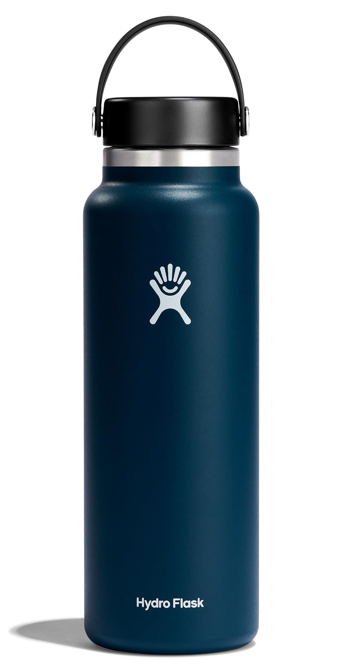 Hydro Flask Water Bottle - Insulated Stainless Steel - Wide Mouth Flex Lid, Non Spill, Leakproof and Refillable in 32 Oz Harbor Blue