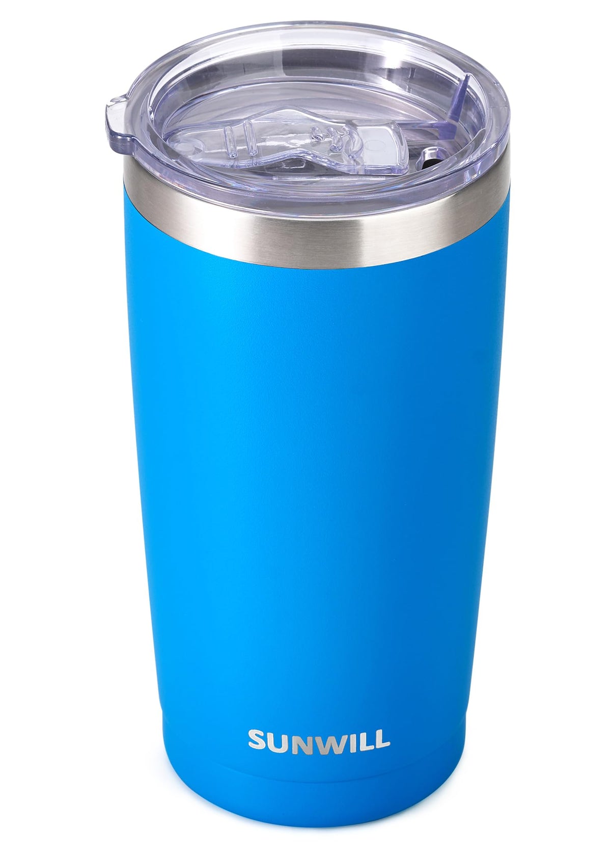 SUNWILL Travel Coffee Tumbler 20 oz, Insulated Mug with Lid, Stainless Steel Cup for Outdoor, Powder Coated Navy