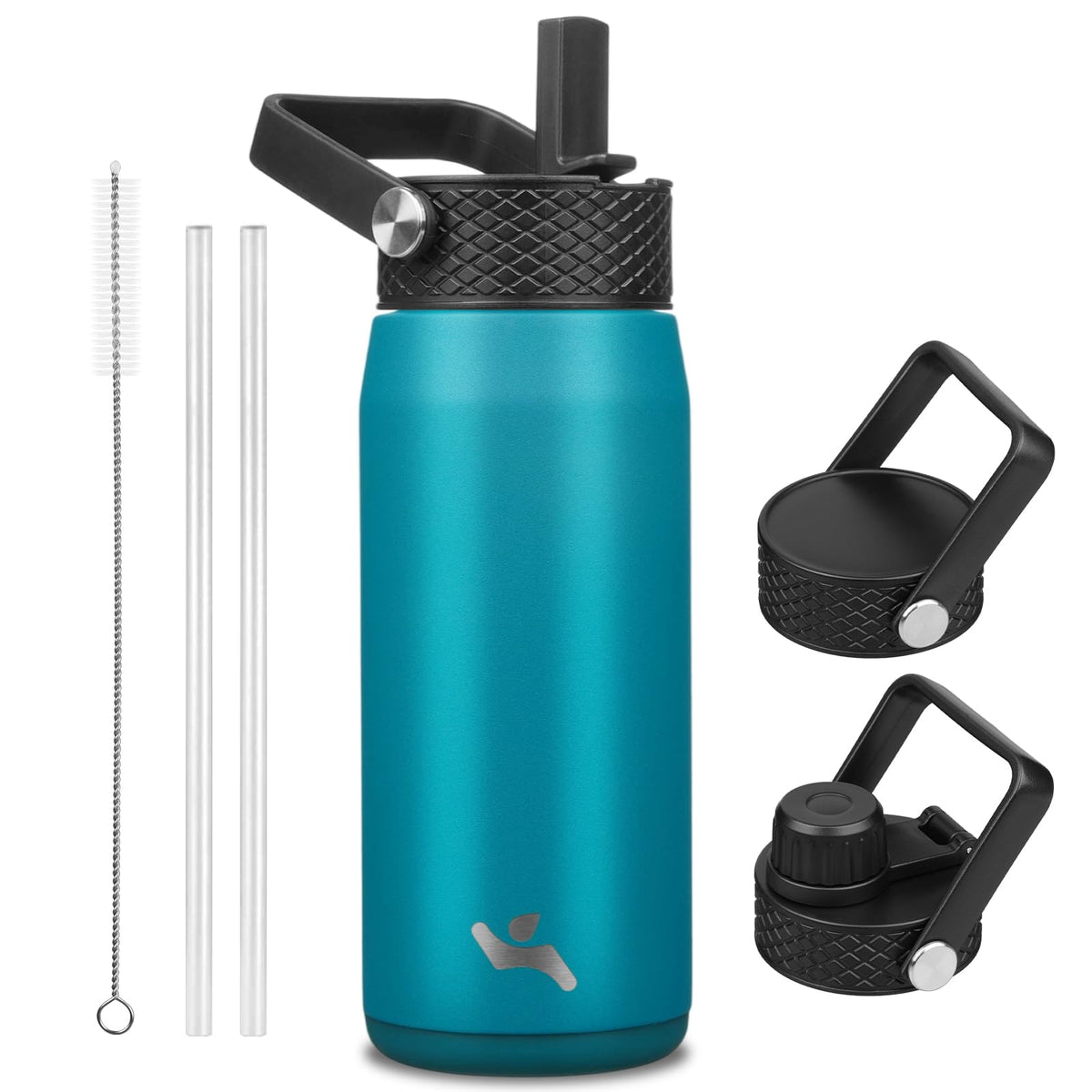 Konokyo 22 oz Insulated Stainless Steel Water Bottle with Straw Lid