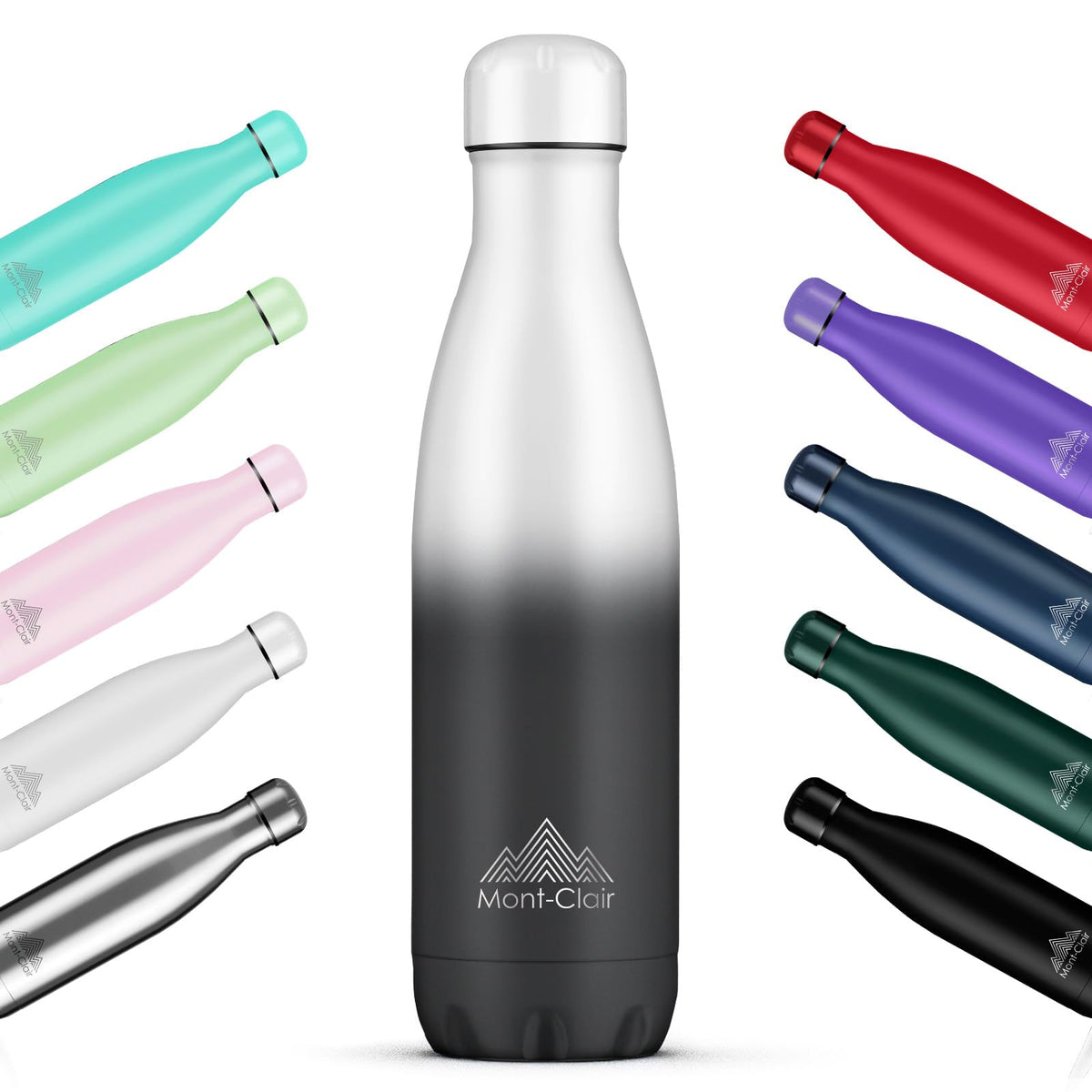 LO Stainless Steel Water Bottle, Vacuum Insulated, Leakproof, 17oz
