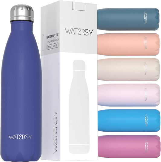 WATERSY Stainless Steel water bottle,17oz Insulated Water Bottles