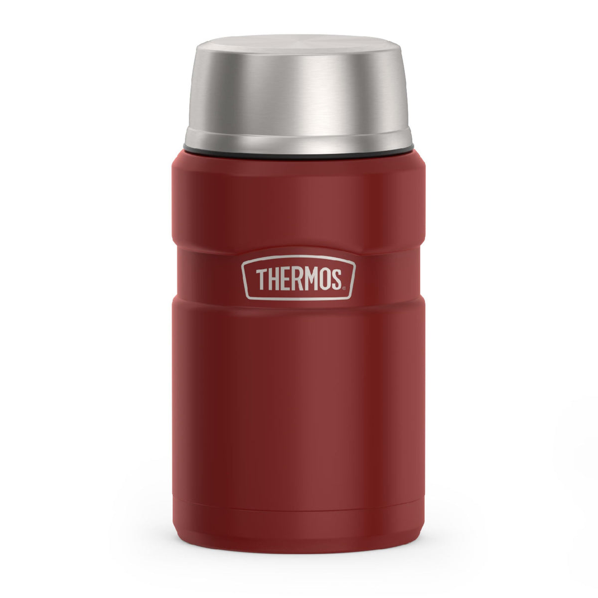 THERMOS Stainless King Food Jar with Handle, 47oz, Matte Stainless Steel