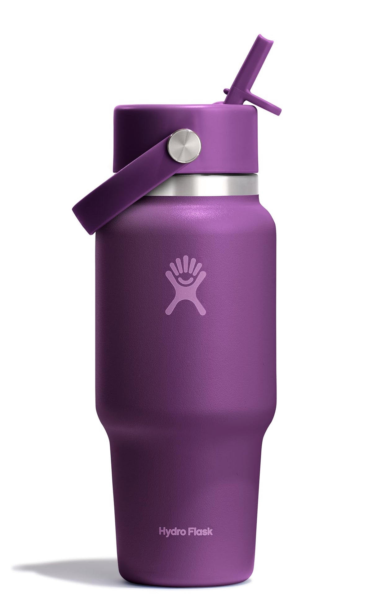 Hydro Flask Travel Water Bottle - Insulated Stainless Steel - Wide Straw Lid, Non Spill, Leakproof in 32 Oz Sandpiper