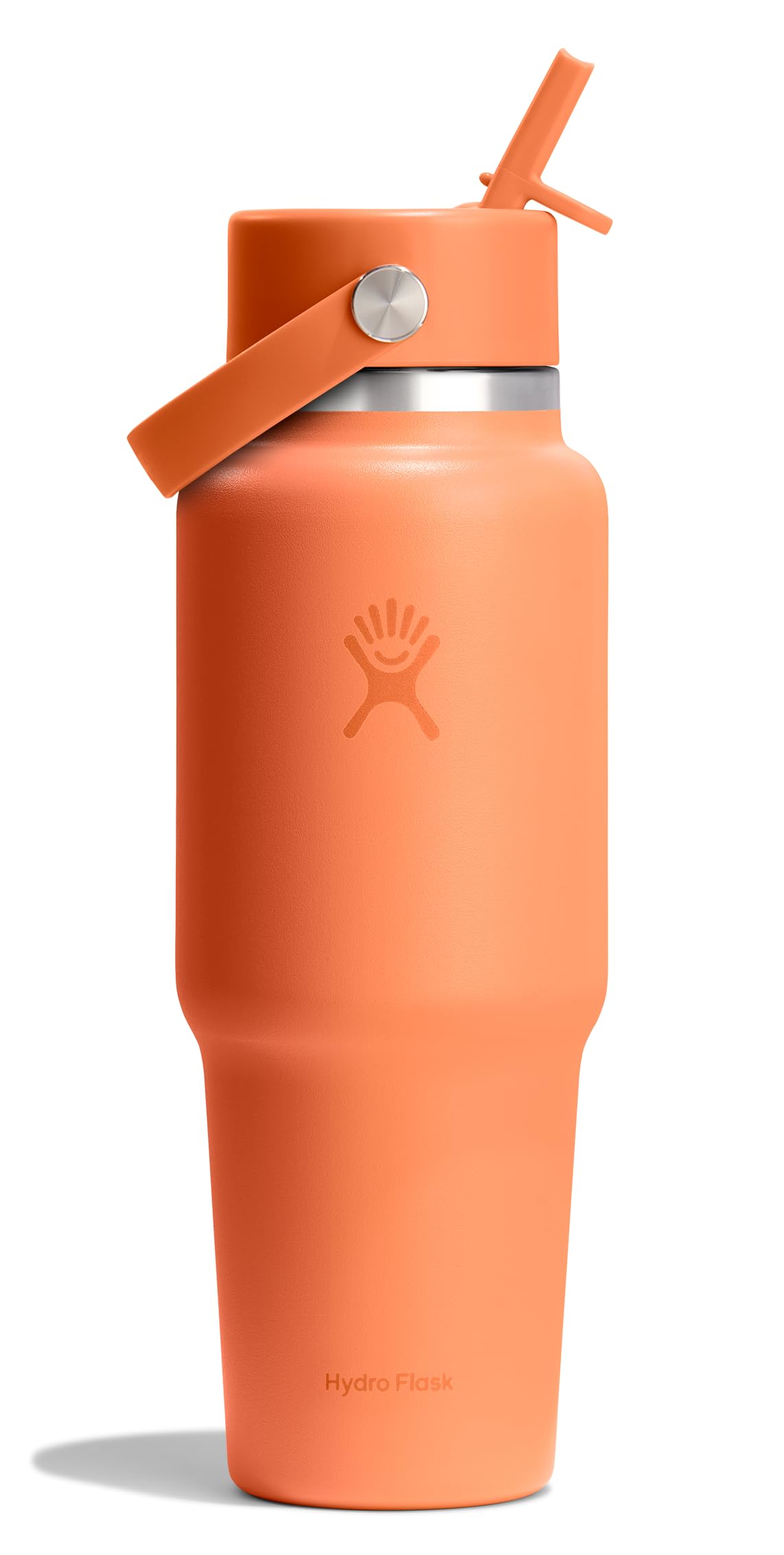 Hydro Flask Travel Water Bottle - Insulated Stainless Steel - Wide Straw Lid, Non Spill, Leakproof in 32 Oz Sandpiper