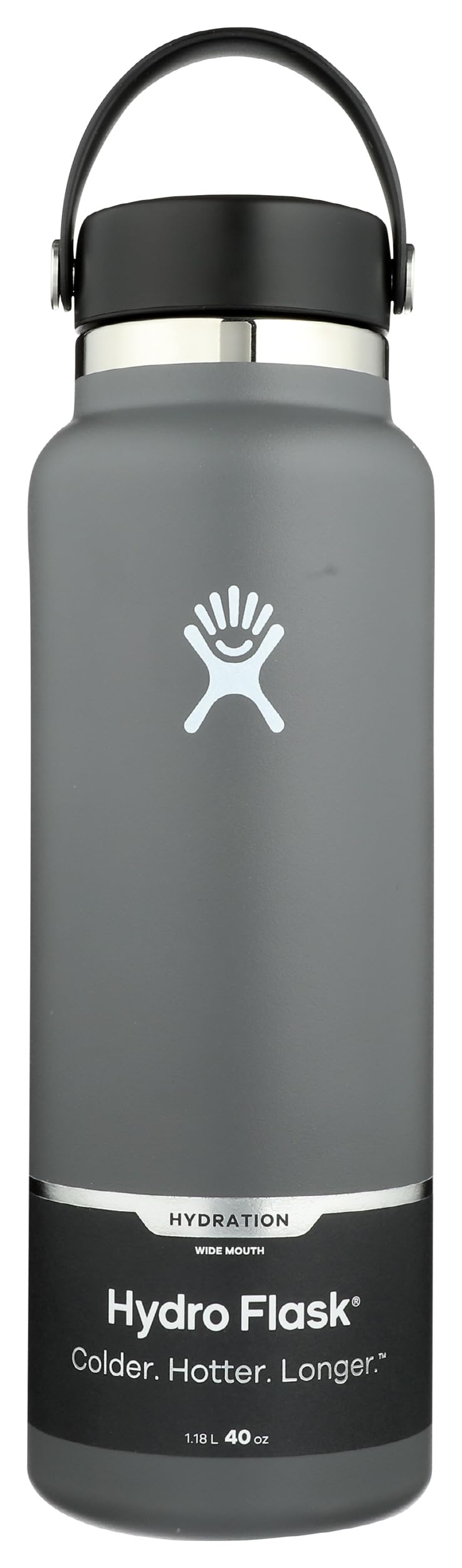 Hydro Flask Water Bottle - Insulated Stainless Steel - Wide Mouth Flex Lid, Non Spill, Leakproof and Refillable in 32 Oz Harbor Blue