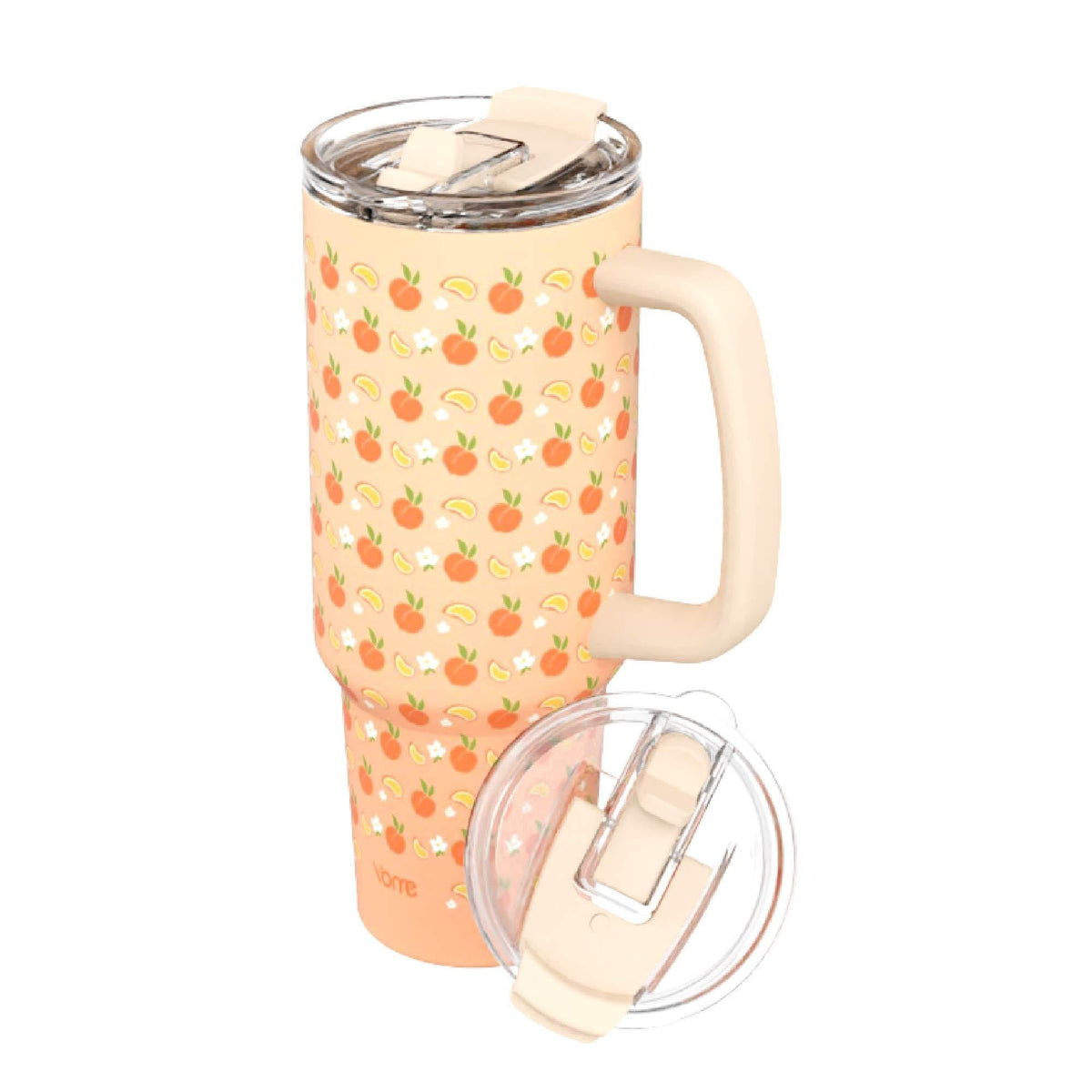 YOME 40 oz Bow Pink Tumbler with Handle and Flip Straw for Women | Stainless Steel Insulated Water Bottle | Keeps Drinks Cold | Dishwasher Safe | Cupholder Friendly | Gift Gym Travel Yoga