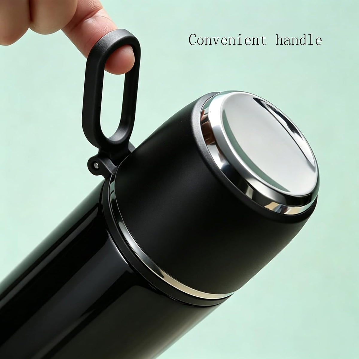 Stainless Steel Insulated Thermal Bottle Coffee FlaskTravel Mug 15 OZ black