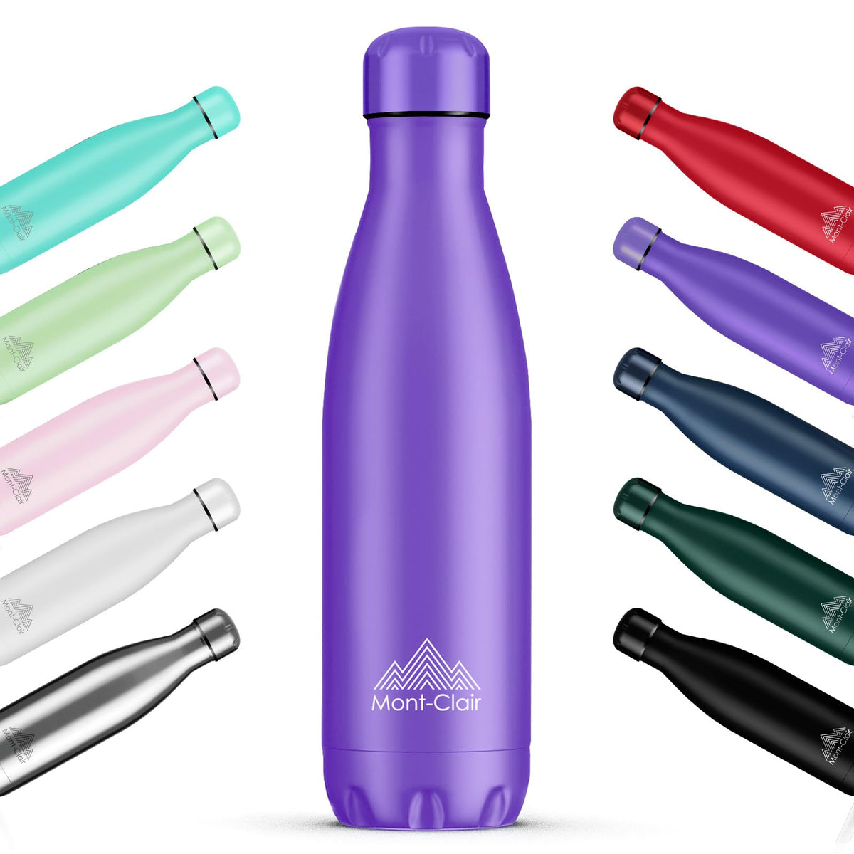 LO Stainless Steel Water Bottle, Vacuum Insulated, Leakproof, 17oz