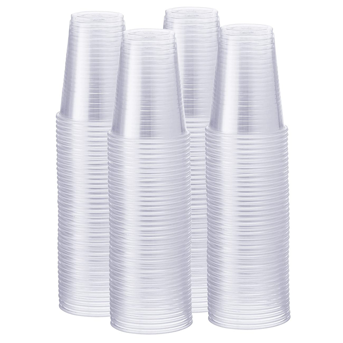 GUSTO 7 oz Clear Plastic Cups [500 Count] Disposable Cold Drinking Cups