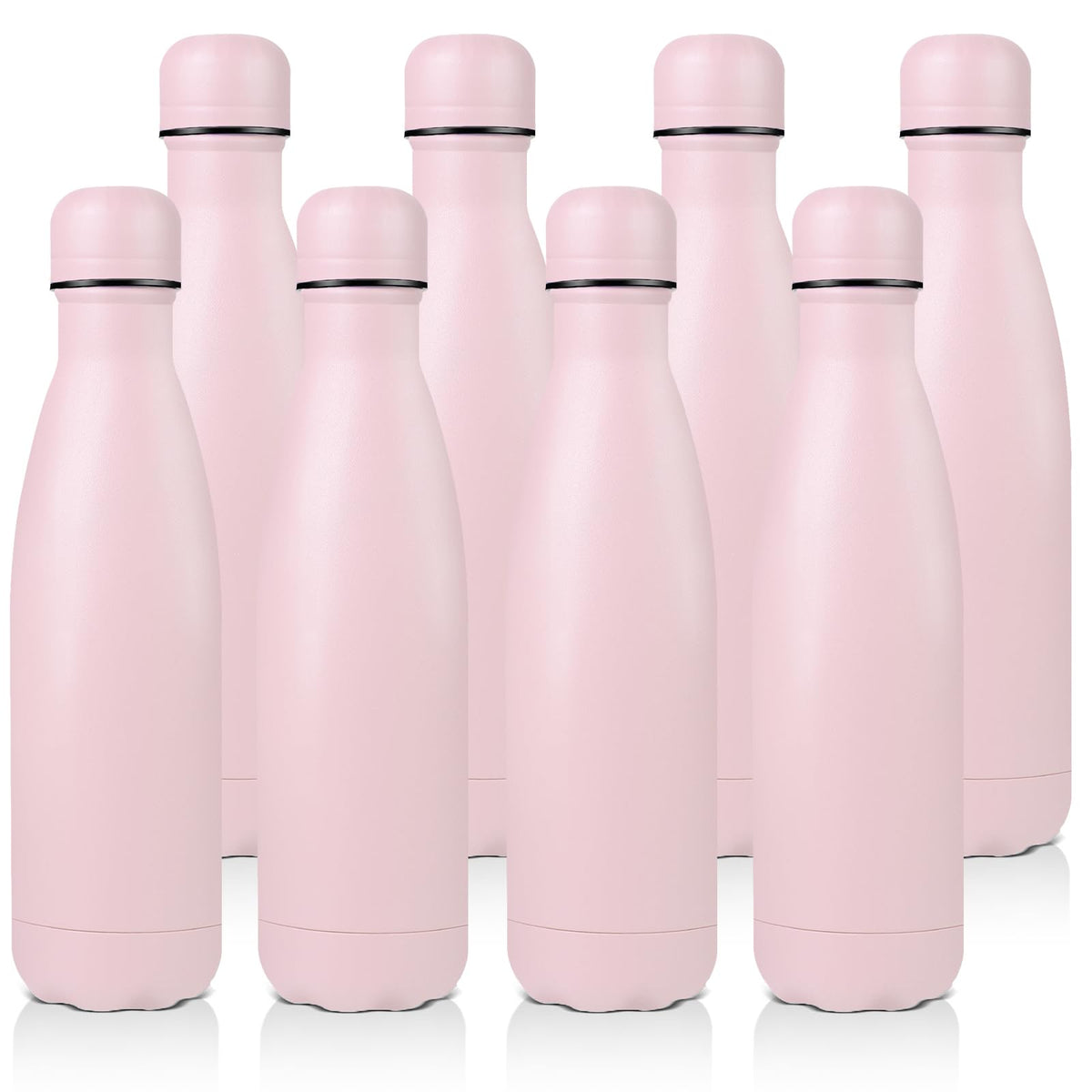 Volhoply 17oz Insulated Stainless Steel Water Bottle（Silver,1 Pack)