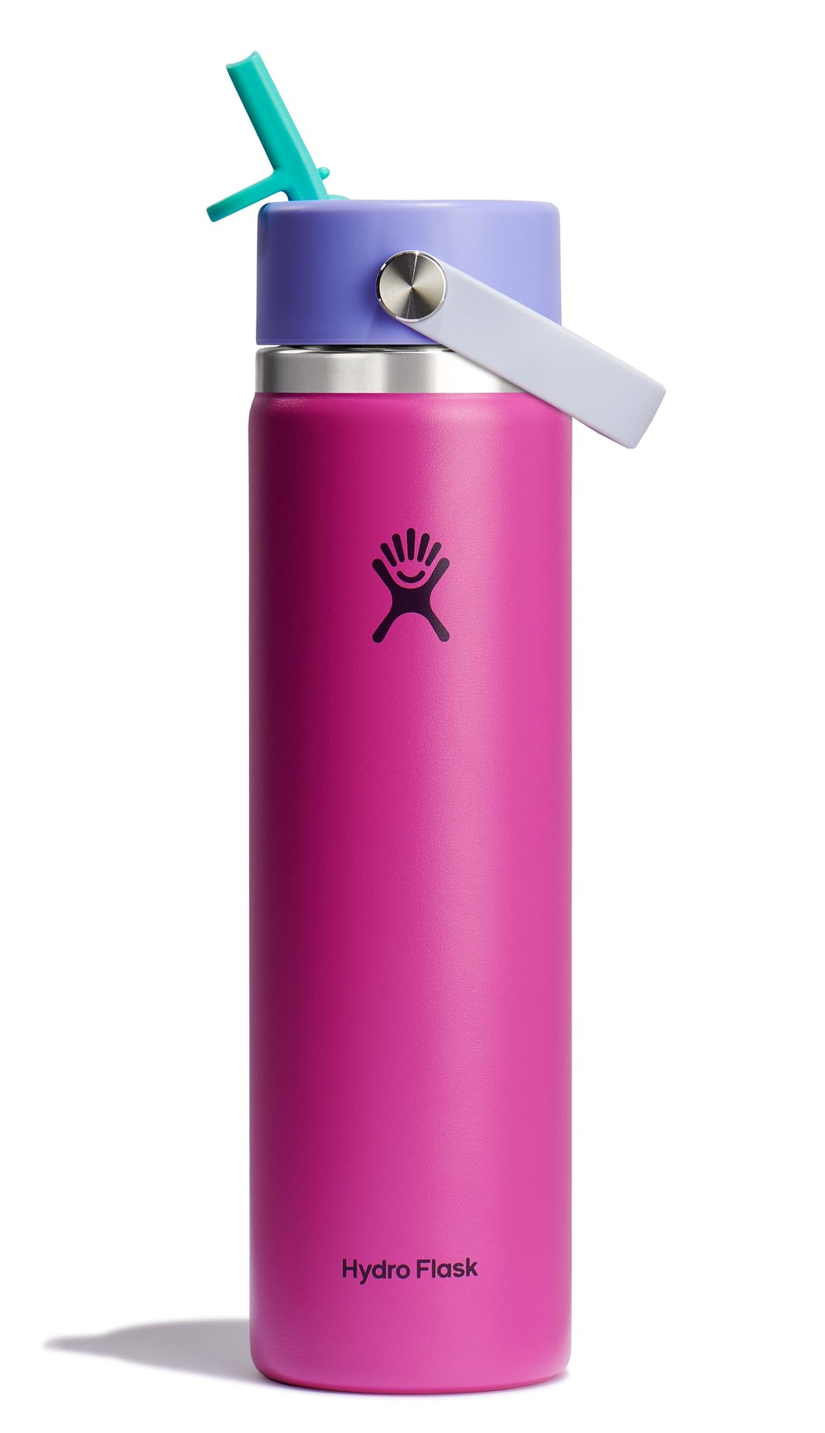 Hydro Flask Water Bottle - Insulated Stainless Steel - Wide Straw Lid, Non Spill, Leakproof in 24 Oz Ivory