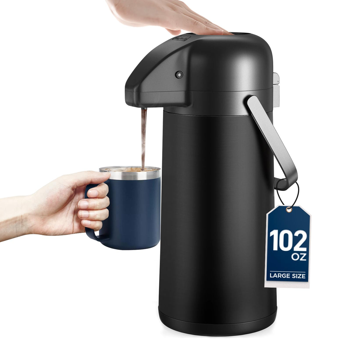 Thermal Coffee Carafe for Keeping Hot – 68OZ Insulated Camping Coffee Pot
