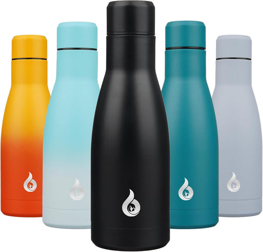BJPKPK 12 oz Small Water Bottle, Reusable Insulated Stainless Steel Flask
