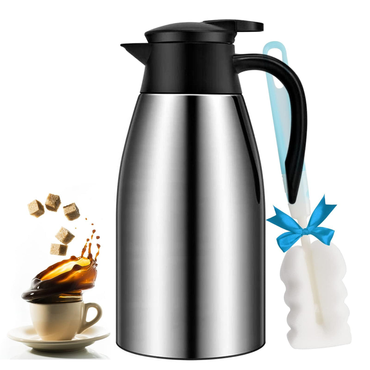 68oz Coffee Carafe Insulated, Airpot Thermal Coffee Carafes for Keeping Hot
