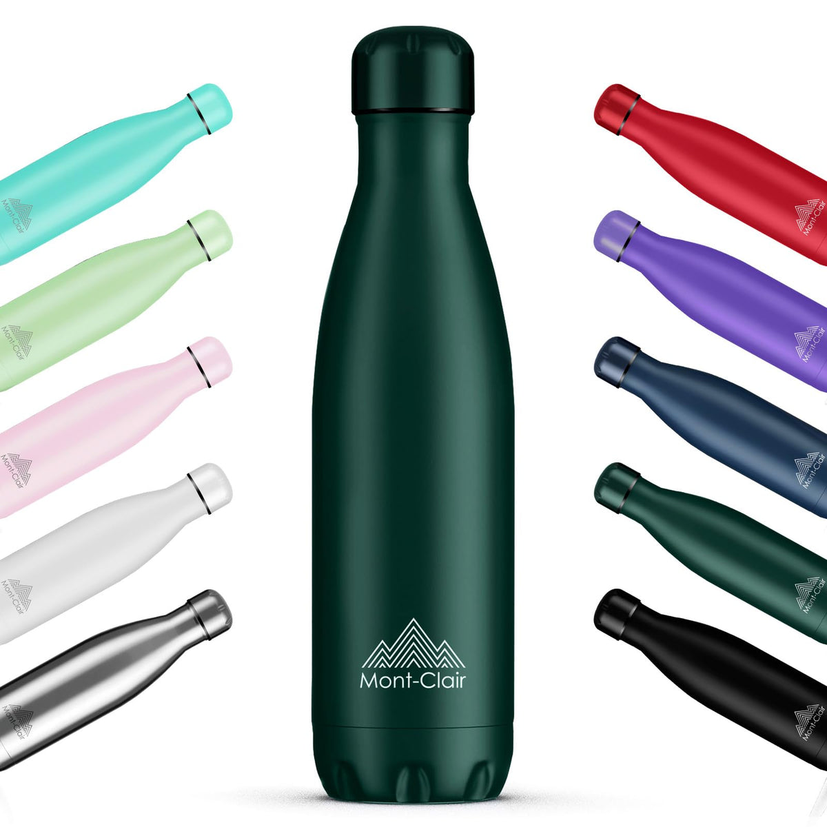 LO Stainless Steel Water Bottle, Vacuum Insulated, Leakproof, 17oz