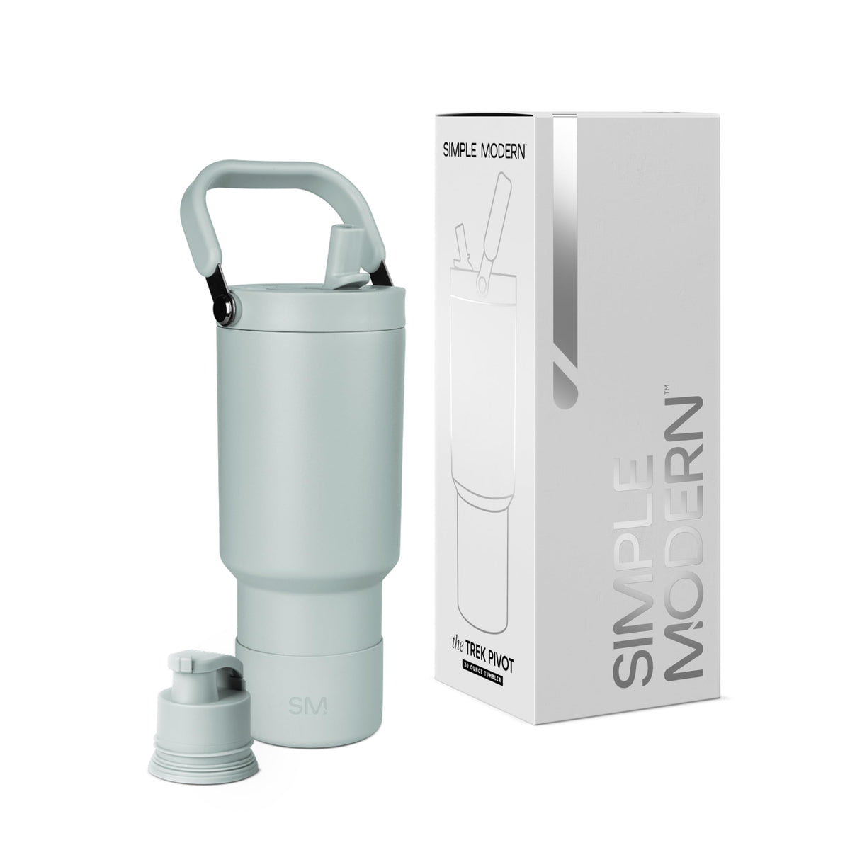 Simple Modern Tumbler with Handle, Water Jug | 40oz | Gray