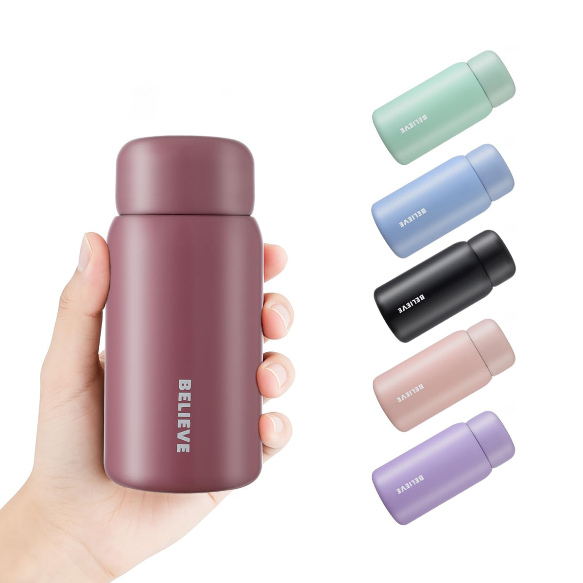 7oz Mini Insulated Water Bottle, Leak-Proof Pocket Size Flask for Hot & Cold Drinks, Portable Small Coffee Cup for Women, Kids, Travel, School & Office
