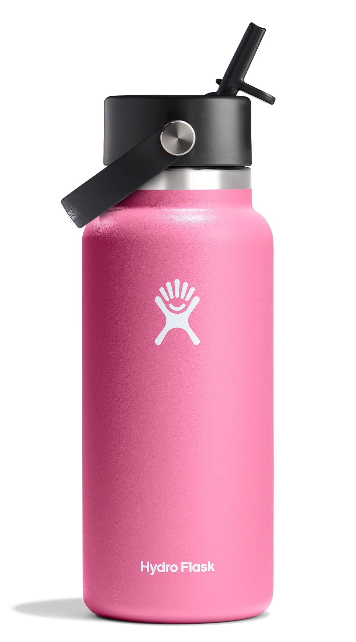 Hydro Flask Water Bottle - Insulated Stainless Steel - Wide Straw Lid, Non Spill, Leakproof in 24 Oz Ivory