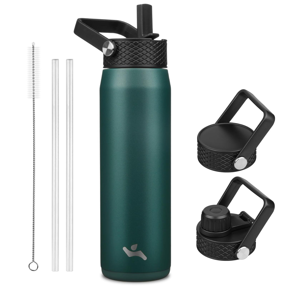 Konokyo 22 oz Insulated Stainless Steel Water Bottle with Straw Lid