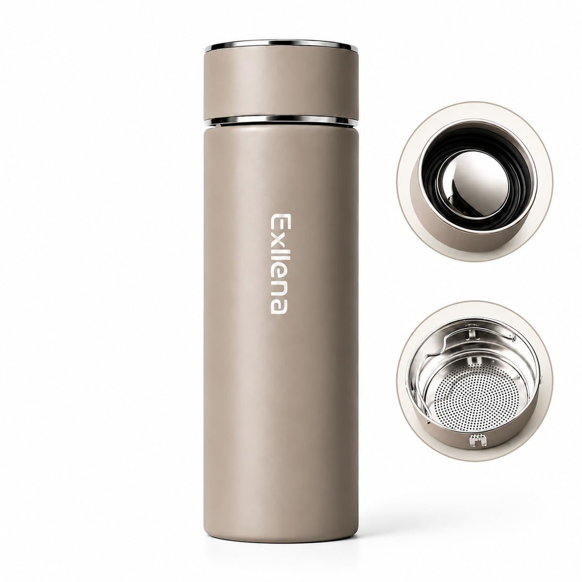 【Upgraded】Exllena Small Insulated Water Bottle 8 oz/250ml– Mini Insulated Water Bottle for Hot & Cold Drinks, Perfect Small Flask for Travel, Purse...(Lake Blue)