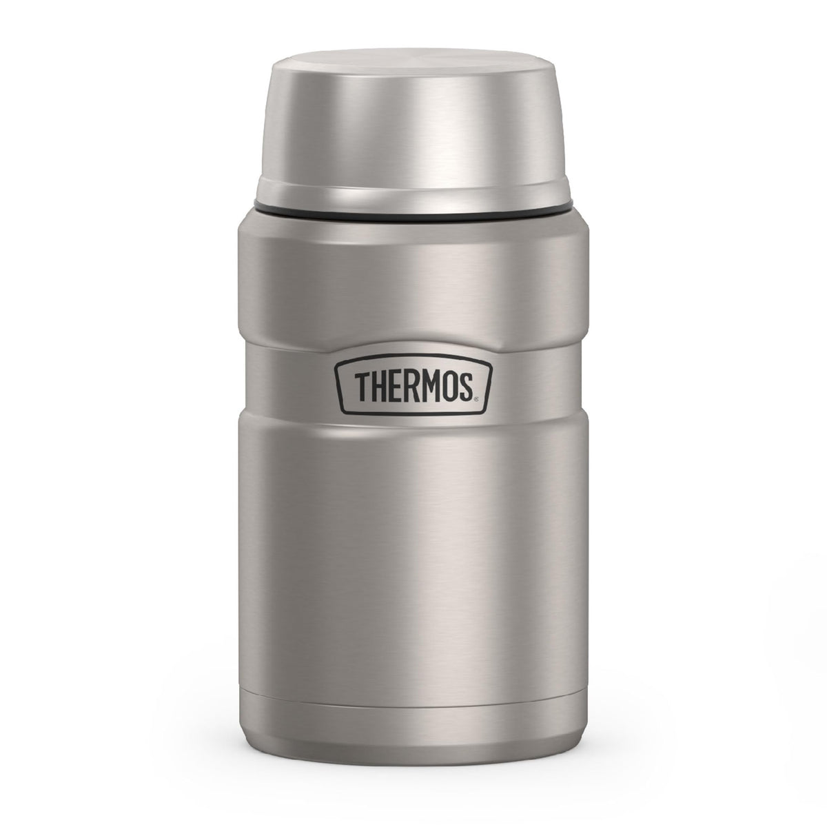 THERMOS Stainless King Food Jar with Handle, 47oz, Matte Stainless Steel