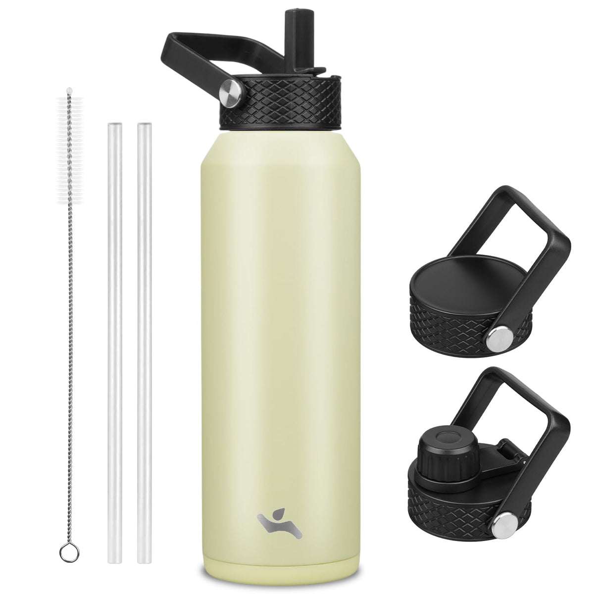 Konokyo 22 oz Insulated Stainless Steel Water Bottle with Straw Lid