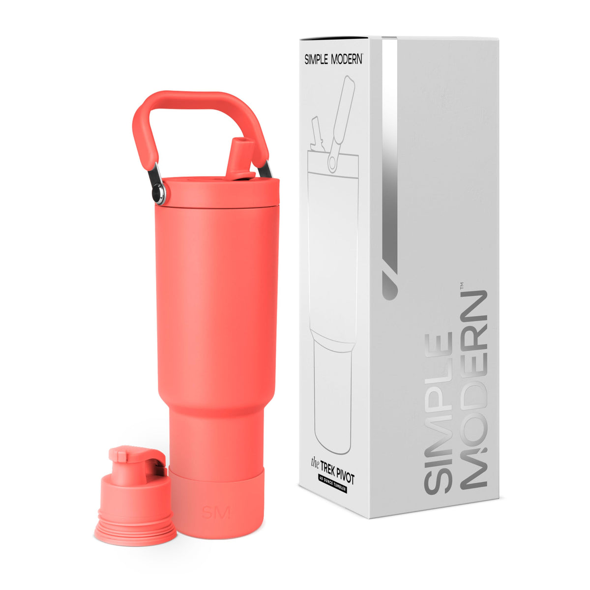 Simple Modern Tumbler with Handle, Water Jug | 40oz | Gray