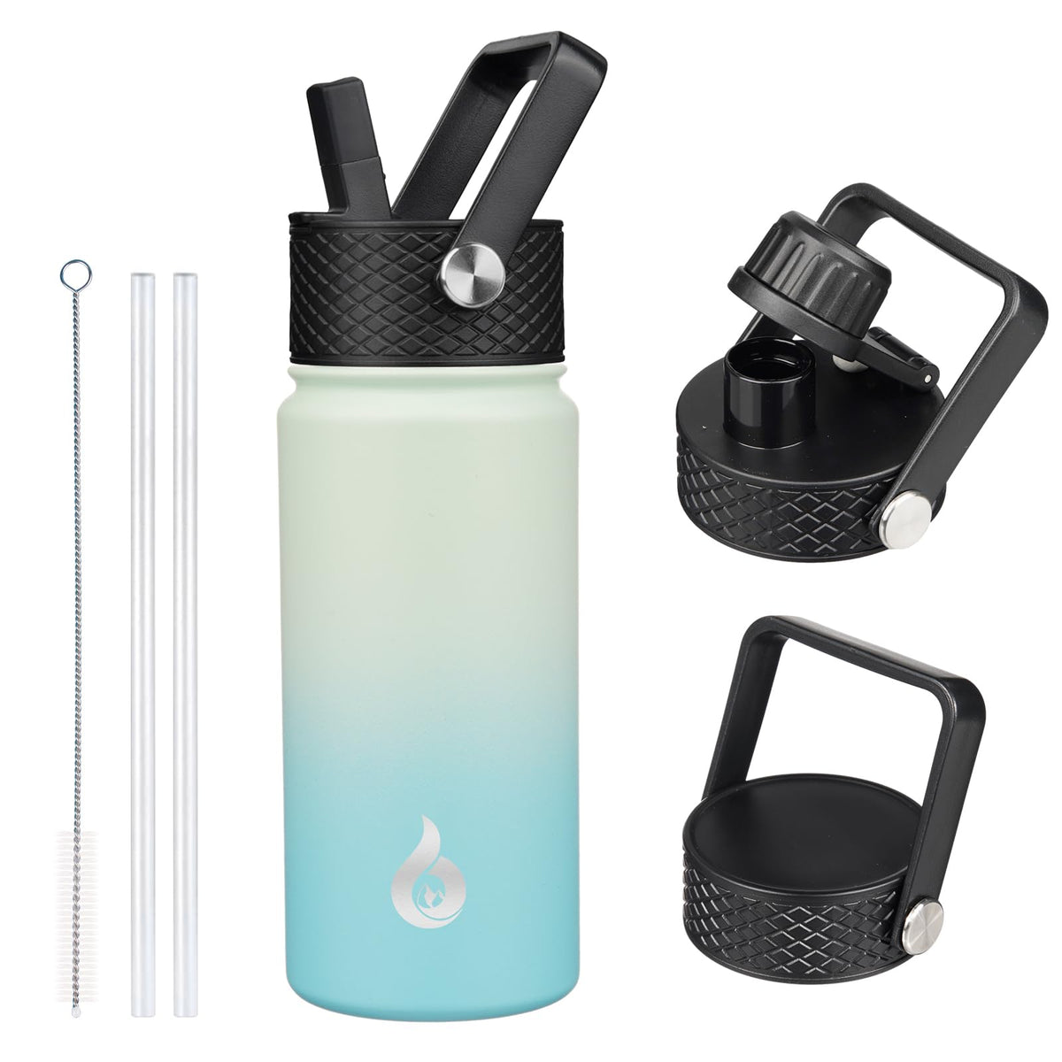 BJPKPK 64oz Insulated Water Bottle, Half Gallon Water Jug with Straw Lid