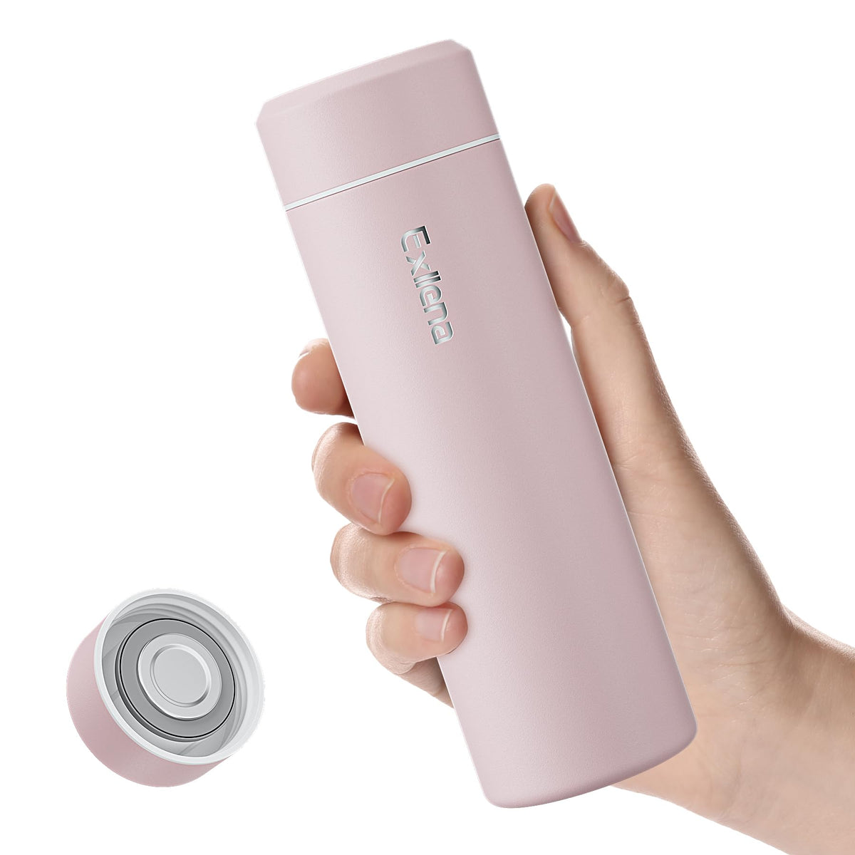 【Upgraded】Exllena Small Insulated Water Bottle 8 oz/250ml– Mini Insulated Water Bottle for Hot & Cold Drinks, Perfect Small Flask for Travel, Purse...(Lake Blue)