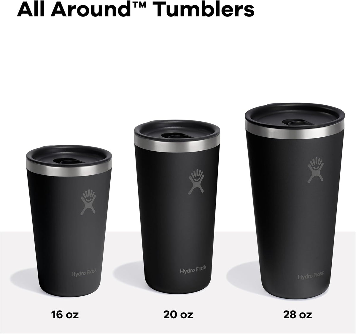 Hydro Flask All Around Tumbler Press-In Lid, Insulated Travel Mug, Stainless Steel Coffee Cup 16 Oz Cloud Pink