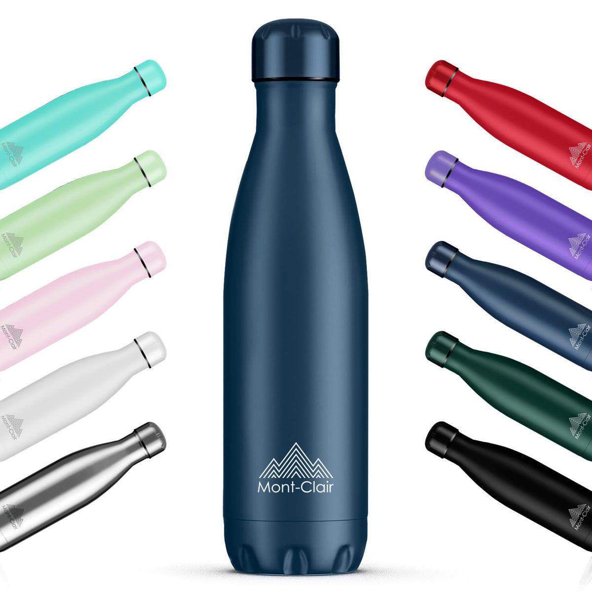 LO Stainless Steel Water Bottle, Vacuum Insulated, Leakproof, 17oz