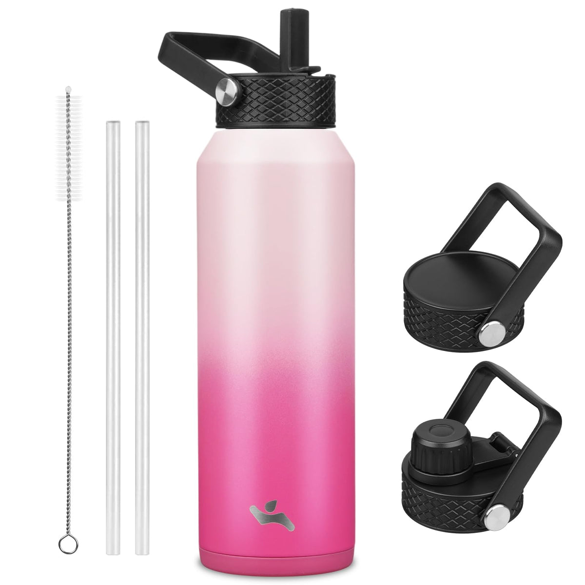 Konokyo 22 oz Insulated Stainless Steel Water Bottle with Straw Lid