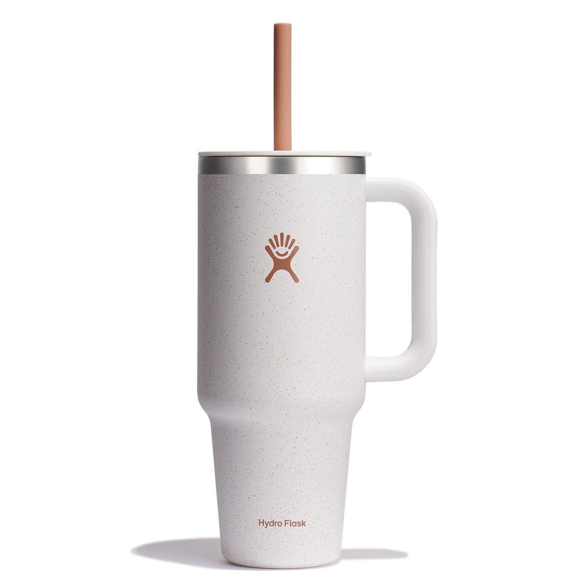 Hydro Flask Travel Tumbler with Handle, Lid and Straw - Insulated Stainless Steel in 40 Oz Trillium