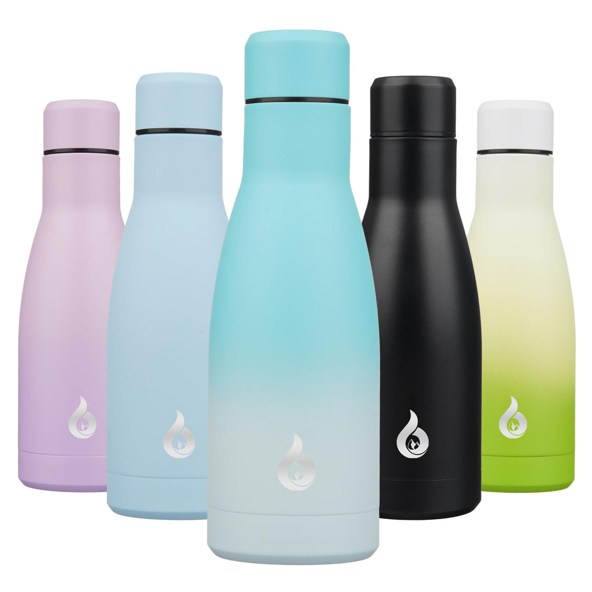 BJPKPK 12 oz Small Water Bottle, Reusable Insulated Stainless Steel Flask