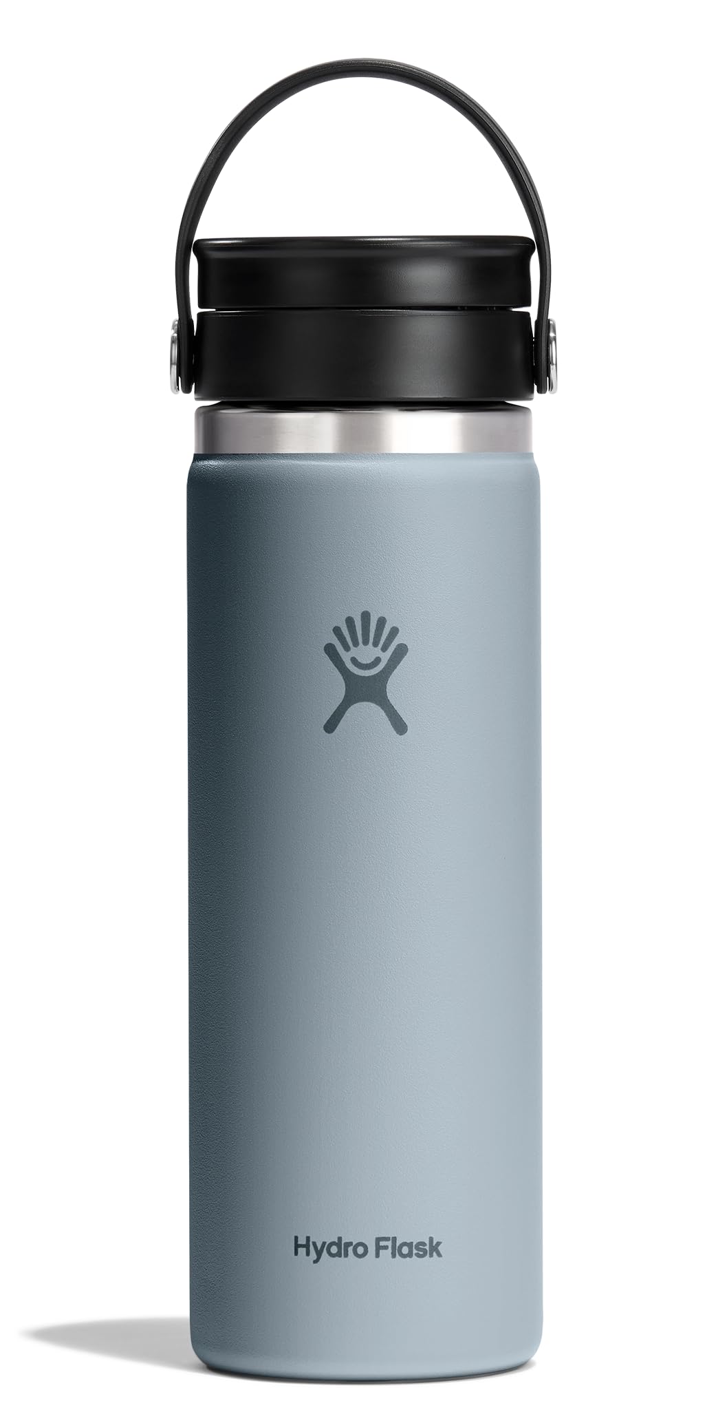 Hydro Flask Water Bottle - Insulated Stainless Steel - Wide Mouth Flex Sip Lid, Non Spill, Leakproof and Refillable in 16 Oz White