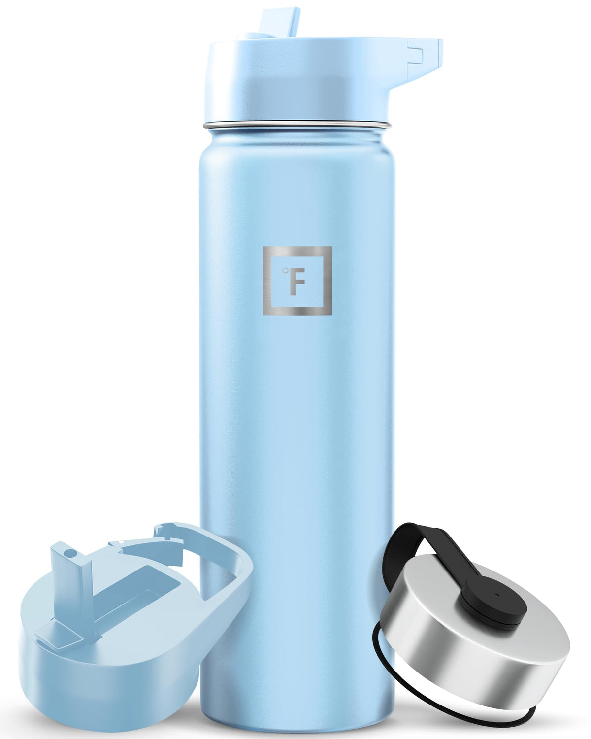 IRON °FLASK 24 oz Wide Mouth Water Bottle with Straw