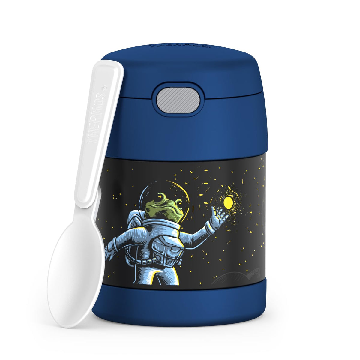 THERMOS FUNTAINER Kids Food Jar with Spoon, 10oz, Navy