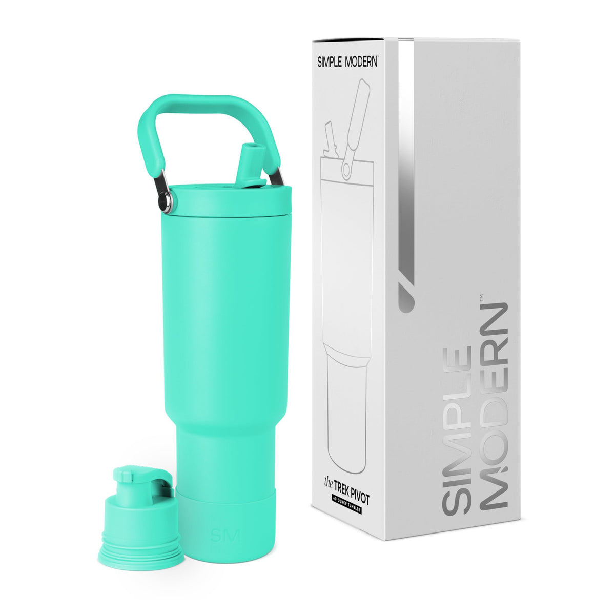 Simple Modern Tumbler with Handle, Water Jug | 40oz | Gray