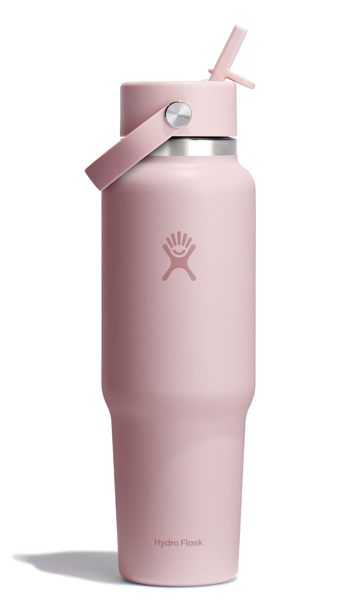 Hydro Flask Travel Water Bottle - Insulated Stainless Steel - Wide Straw Lid, Non Spill, Leakproof in 32 Oz Sandpiper