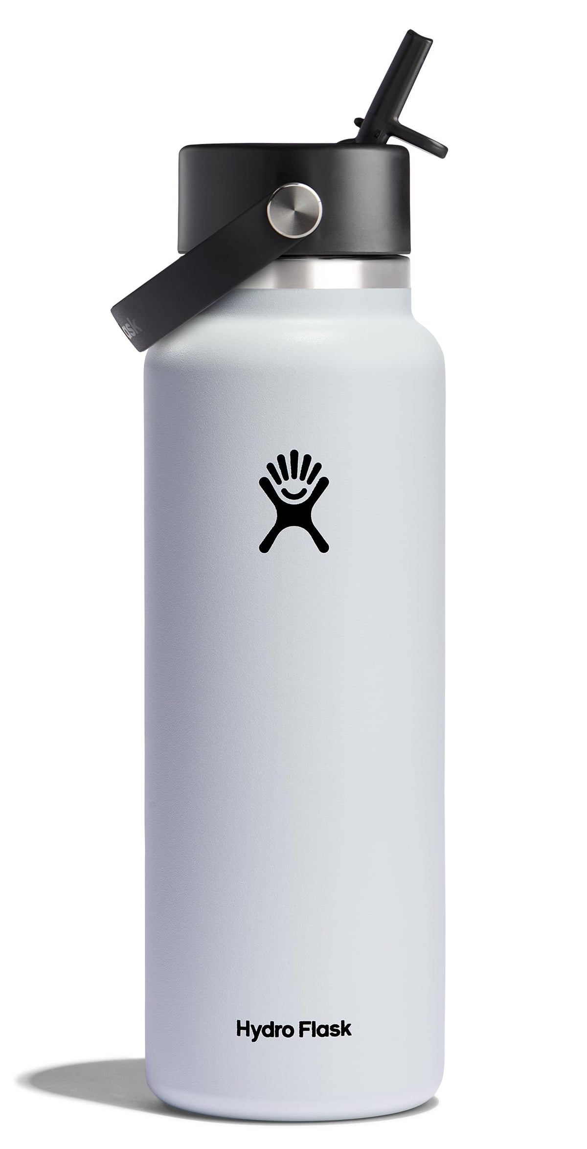 Hydro Flask Water Bottle - Insulated Stainless Steel - Wide Mouth Flex Straw Lid, Non Spill, Leakproof and Refillable in 32 Oz Botanical Bliss Agave